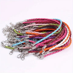 10pcs Mixed Leather Lace Braided Bracelet Rope DIY Jewelry Hand Braided Rope