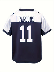 Boys Breathable Rugby Jersey Short Sleeves Football Shirt