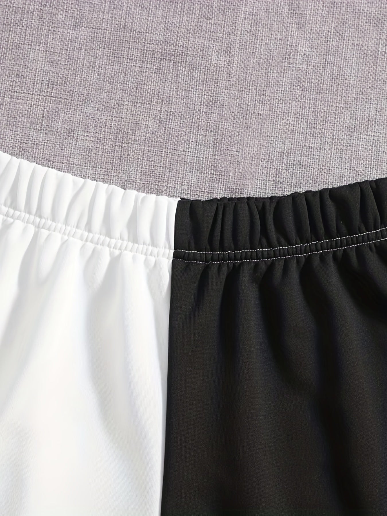  Colorblock Stretch Sleepwear Shorts