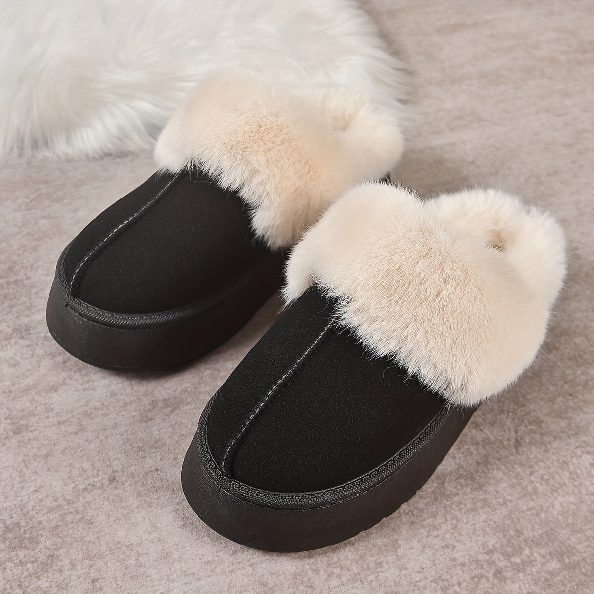 Women's Non Slip Snow Shoes Comfortable Fleece Warm Ankle Shoes