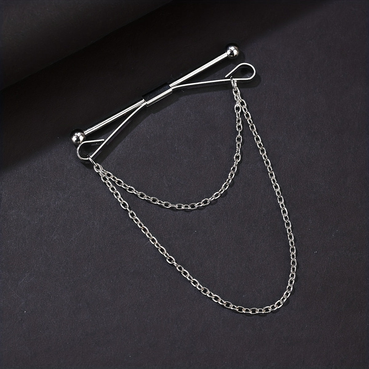 Men's Tie Chain Collar Clip Collar Pin Shirt Buckle