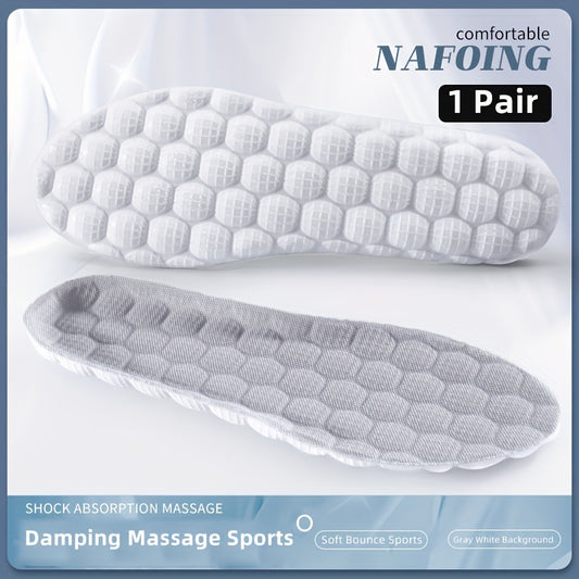 4D Orthopedic Soft Shock Absorption Running Shoe Pad Latex Insole