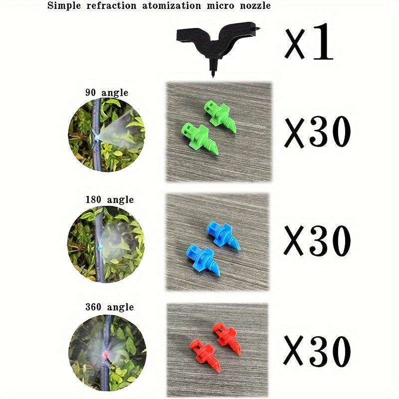 90pcs Micro Garden Lawn Sprinkler Atomizing Water Sprayer
