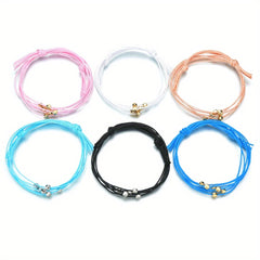 5 Pcs Ocean Style Wax Thread Anklet Set Rope Rice Beads Ankle Bracelet