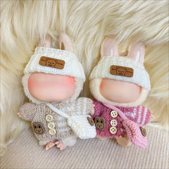 Doll Clothing Accessories Set Hat Bag Clothes 3pcs Set for LABU 15 BUBU Dolls