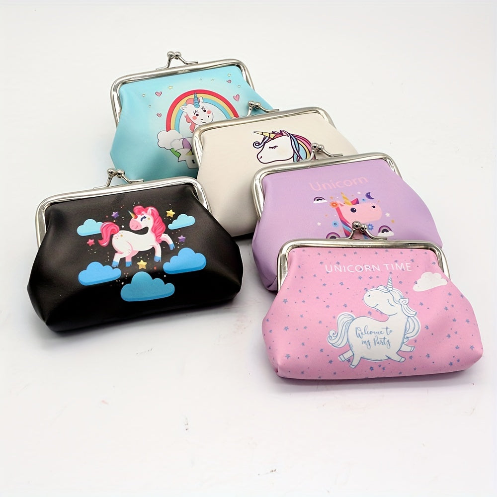 Cartoon Unicorn Coin Purse Bag Animal Pouch Key Bag Birthday Gift