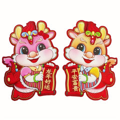 Year Of The Dragon Zodiac Door Sticker Spring Decorations