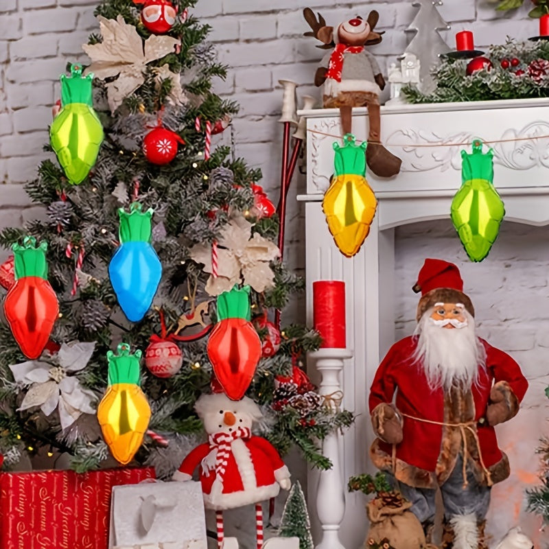 8pcs Mini Light Bulb Balloons - Birthday Christmas Year Celebrations