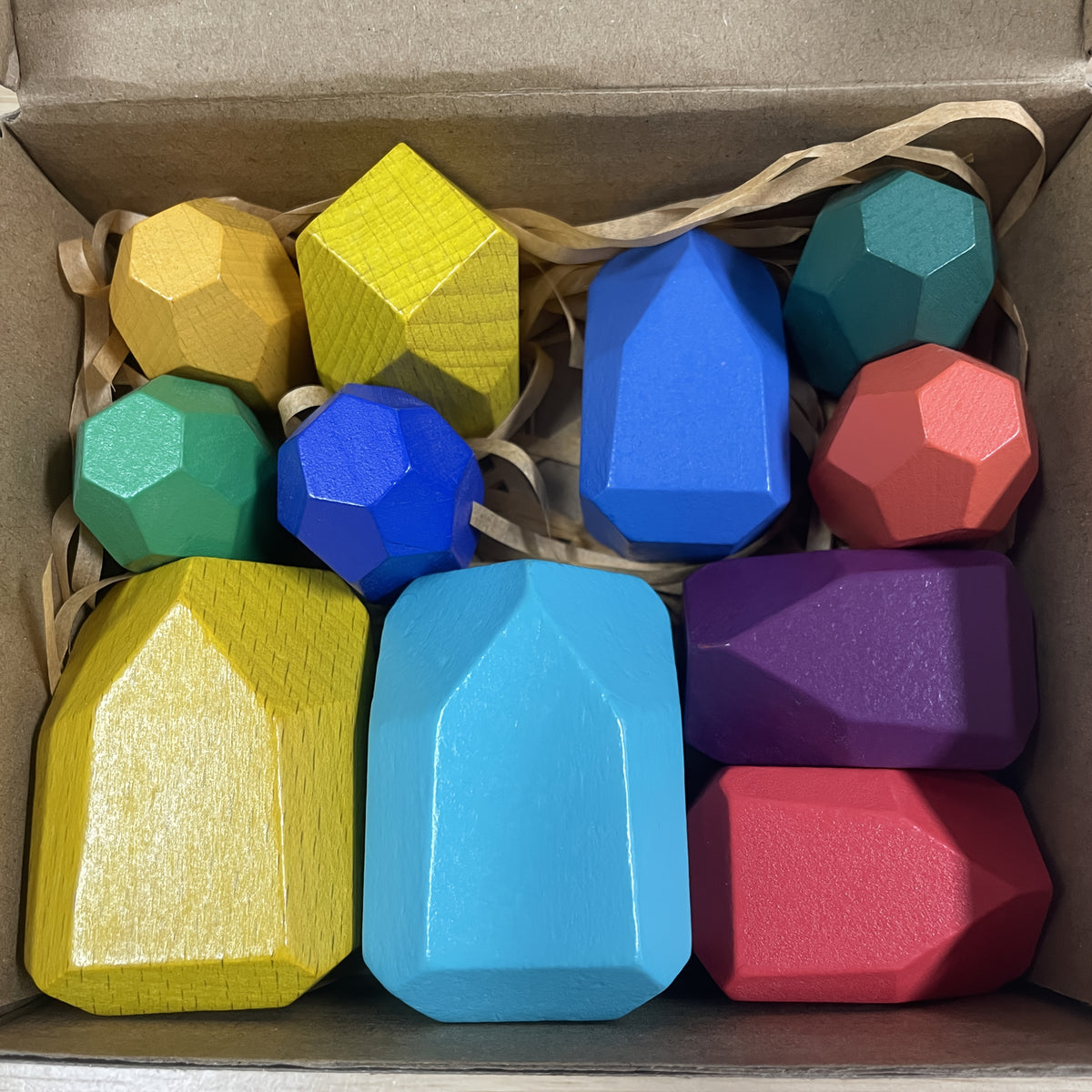 Colorful Wooden Stacking Rocks Balance Toy for Cognitive Development