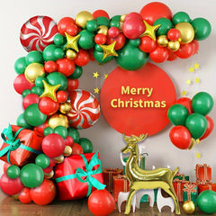 101pcs Christmas Red Windmill Balloon Arch Set for Party Decoration
