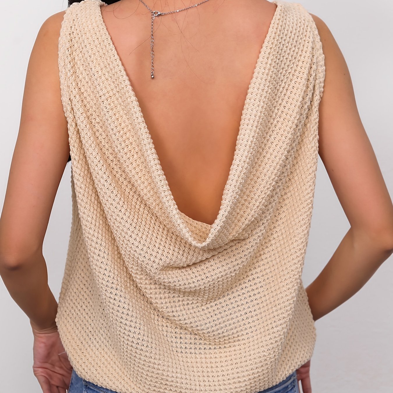 Casual Crew Neck Sleeveless Tank Top for Summer Women's Clothing