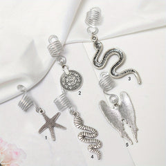 Metal Animal Tassel Hair Ring for Braids Women Girls Men