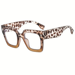 Men's Square Frame Decorative Eyeglasses Anti Light Glasses