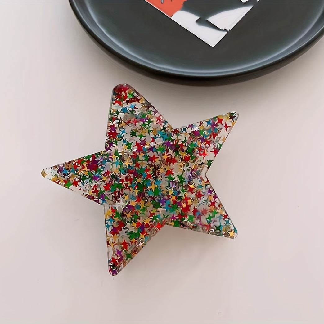Glitter Sequin Inlaid Hair Claw Clip for Women Girls