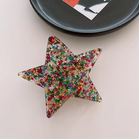 Glitter Sequin Inlaid Hair Claw Clip for Women Girls