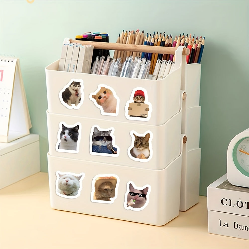 500pcs Whimsical Cat Stickers Roll for Party Favors & Gift Sealing