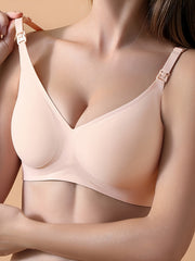 Front Buckle Wireless Bra Push Up Comfy Breathable Lingerie