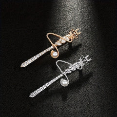 Men's Rhinestone Crown Scepter Brooch Clothing Accessory