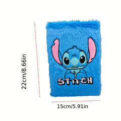 Stitch Soft Cover Notebook Set with Pink Ears Plush Texture