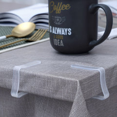 6 PCS Clear Plastic Tablecloth Clips for Party Table Cloth Holder