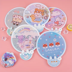 Cartoon Pattern Fan Carry on Plastic Fan Mini Portable Fan