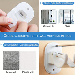 4pcs Telescopic Rod Hanger Curtain Rod Holder Hook Clamp