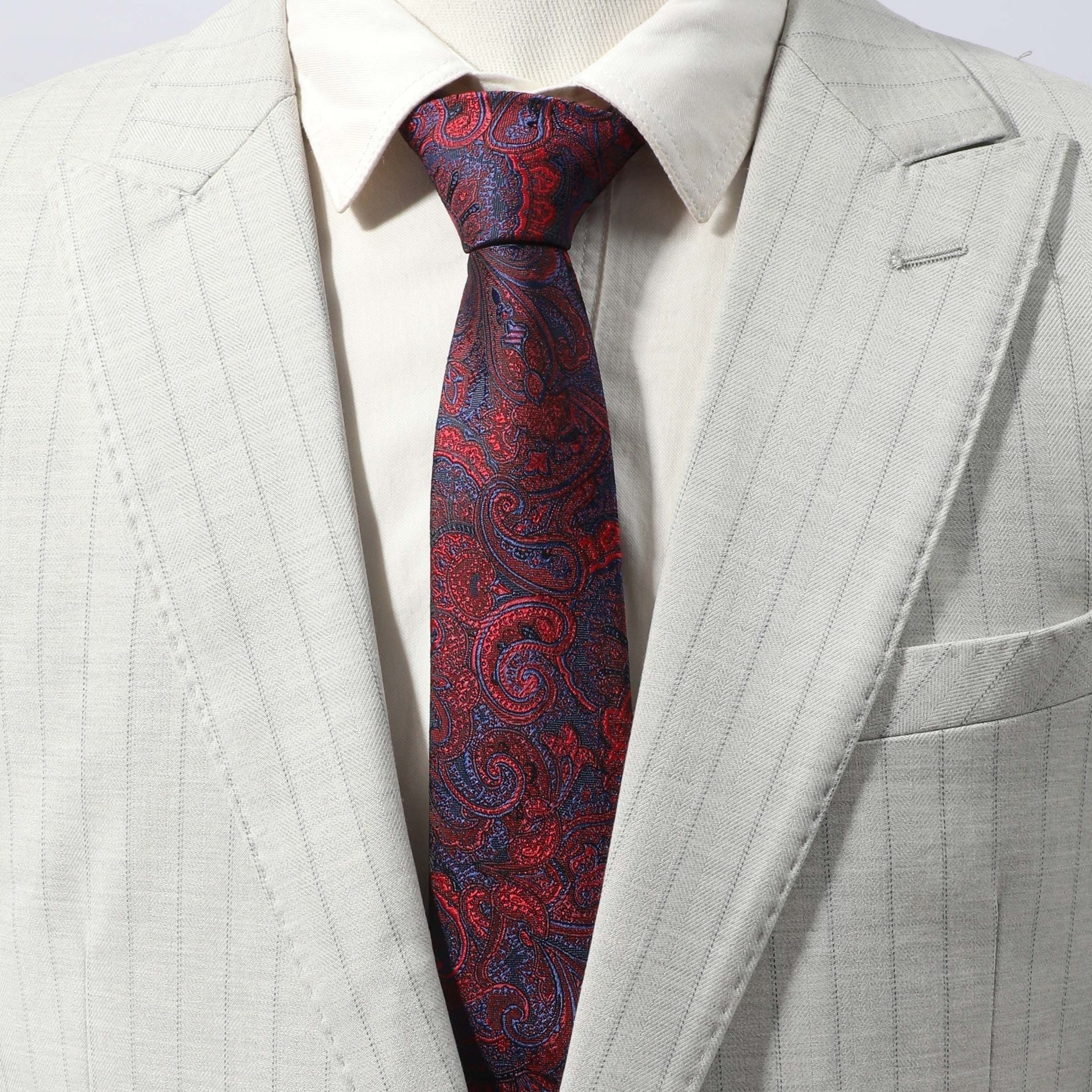 Men's Floral Jacquard Necktie Business Wedding Party Necktie