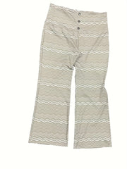  Chevron Print High Rise Flared Leg Trousers