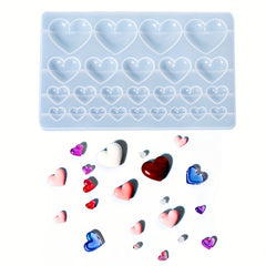 Heart Patch Resin Mold Love Pendant Epoxy Silicone DIY Craft Jewelry Making