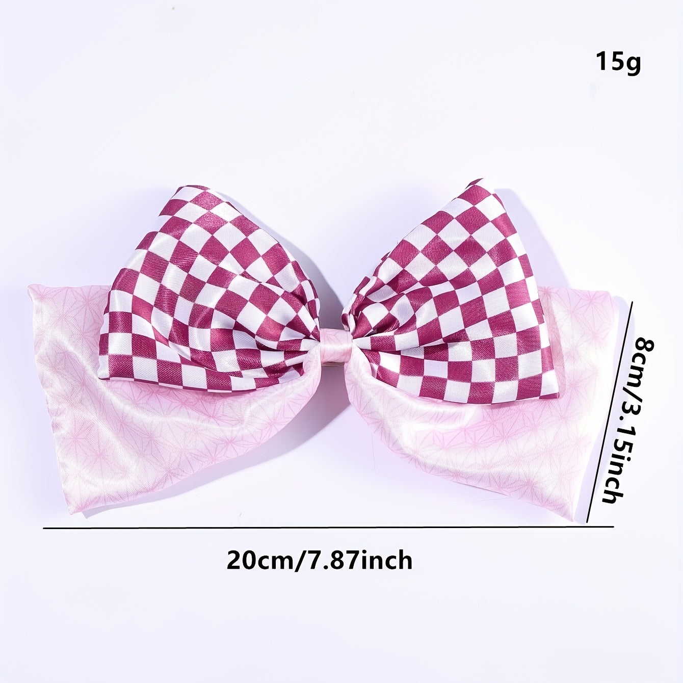 Plaid Pattern Bow Hair Clip French Barrette