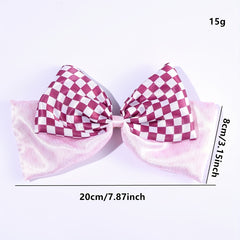 Plaid Pattern Bow Hair Clip French Barrette