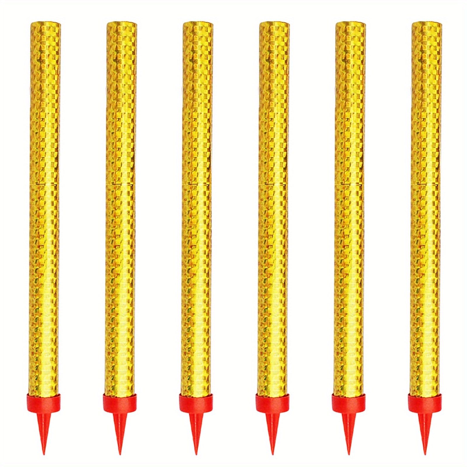 6pcs Golden Birthday Candles Long Thin Cake Cupcake Candles