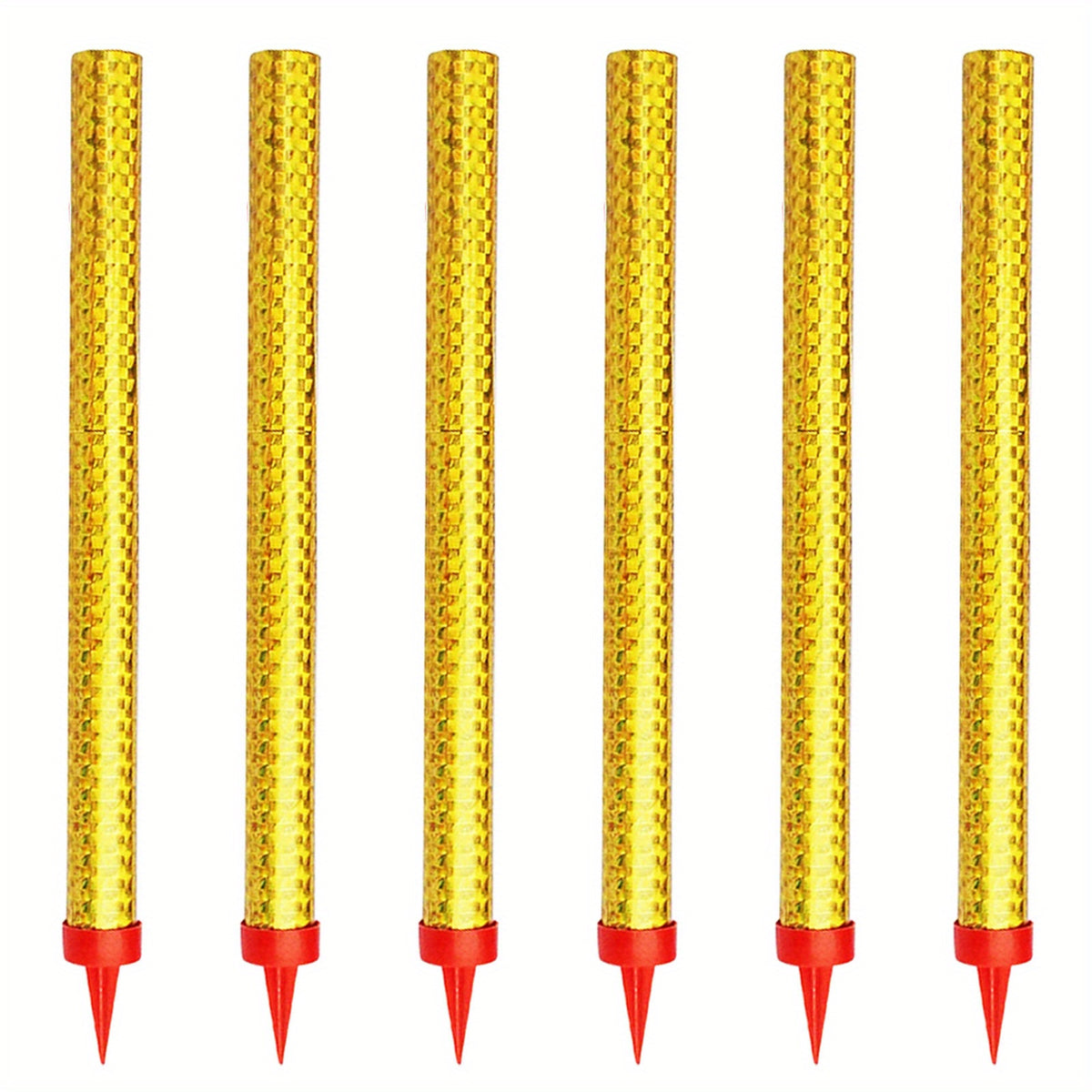 6pcs Golden Birthday Candles Long Thin Cake Cupcake Candles