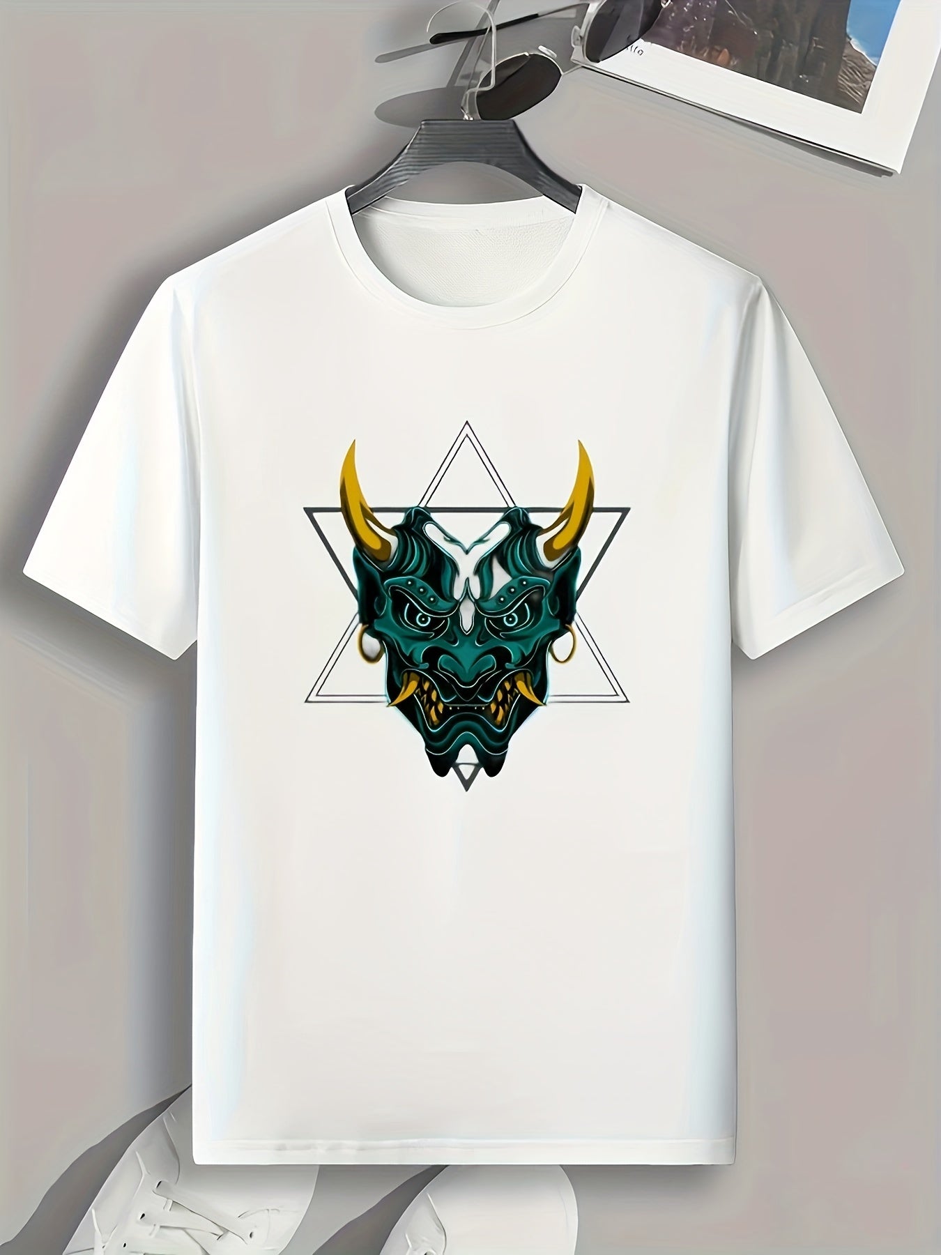 Monster Print Men's Graphic T shirt for Summer