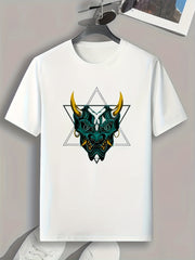 Monster Print Men's Graphic T shirt for Summer