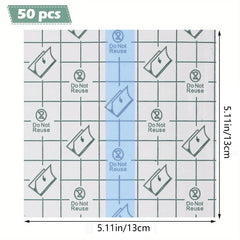 50 Clear Waterproof Adhesive Bandage for Tattoos, Keeps Tattoos Dry