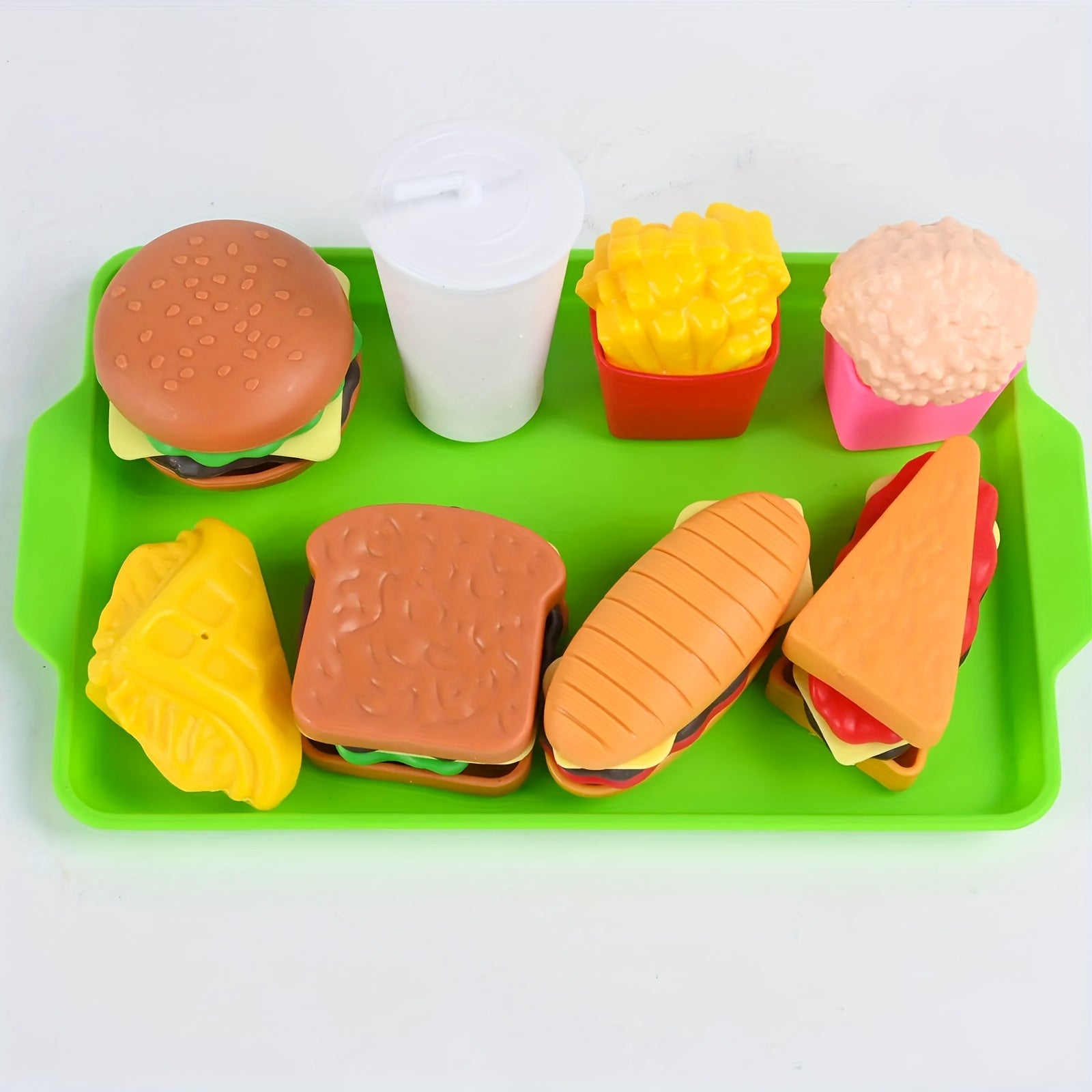 Kids Hamburger and Fries Toy Set for Pretend Play