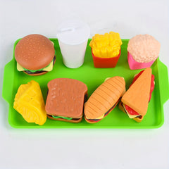 Kids Hamburger and Fries Toy Set for Pretend Play