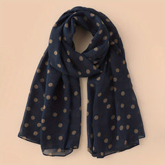 Polka Dot Chiffon Scarf Solid Shawl Head Wrap