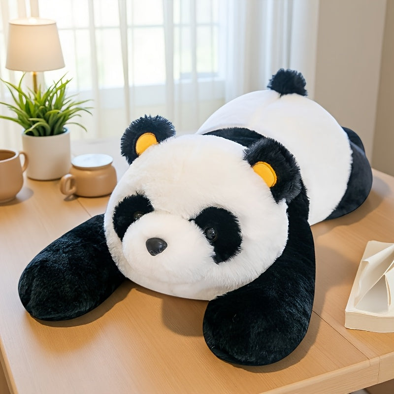 Panda Plush Toy Soft Polyester Stuffed Animal with Yellow Ears