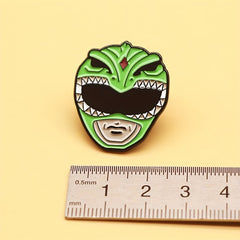 Green Soldier Metal Emblem Anime Cartoon Brooch For Men