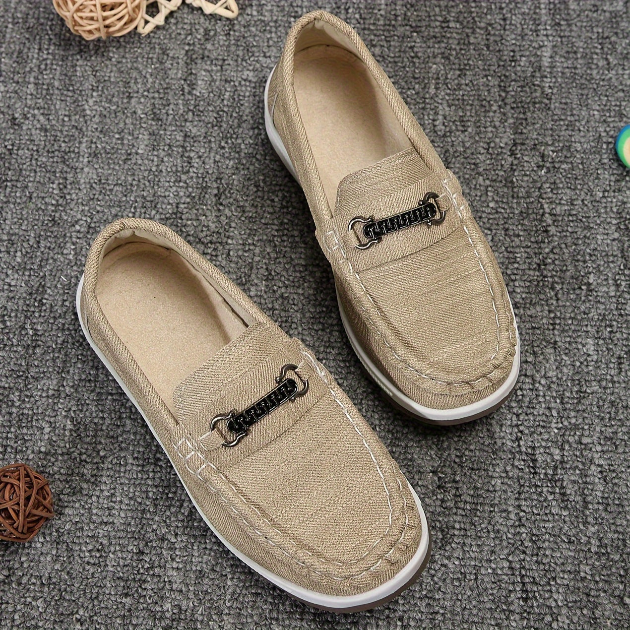 Boys' Slip On Loafer Shoes Lightweight Non Slip Flat Shoes