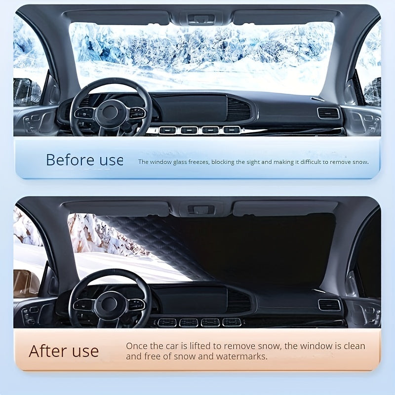 Car Front Windshield Snow Cover Sunshade Winter Thickening Car Clothing