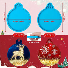 3pcs Christmas Resin Molds for DIY Crafts Home Decor