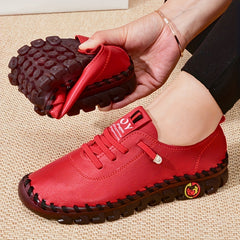 Women's Lace Up Slip On Flat Loafers Lightweight Non Slip Shoes