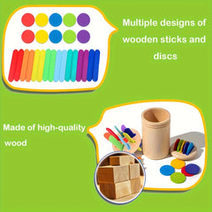 Wooden Sorting Cup Game for Kids