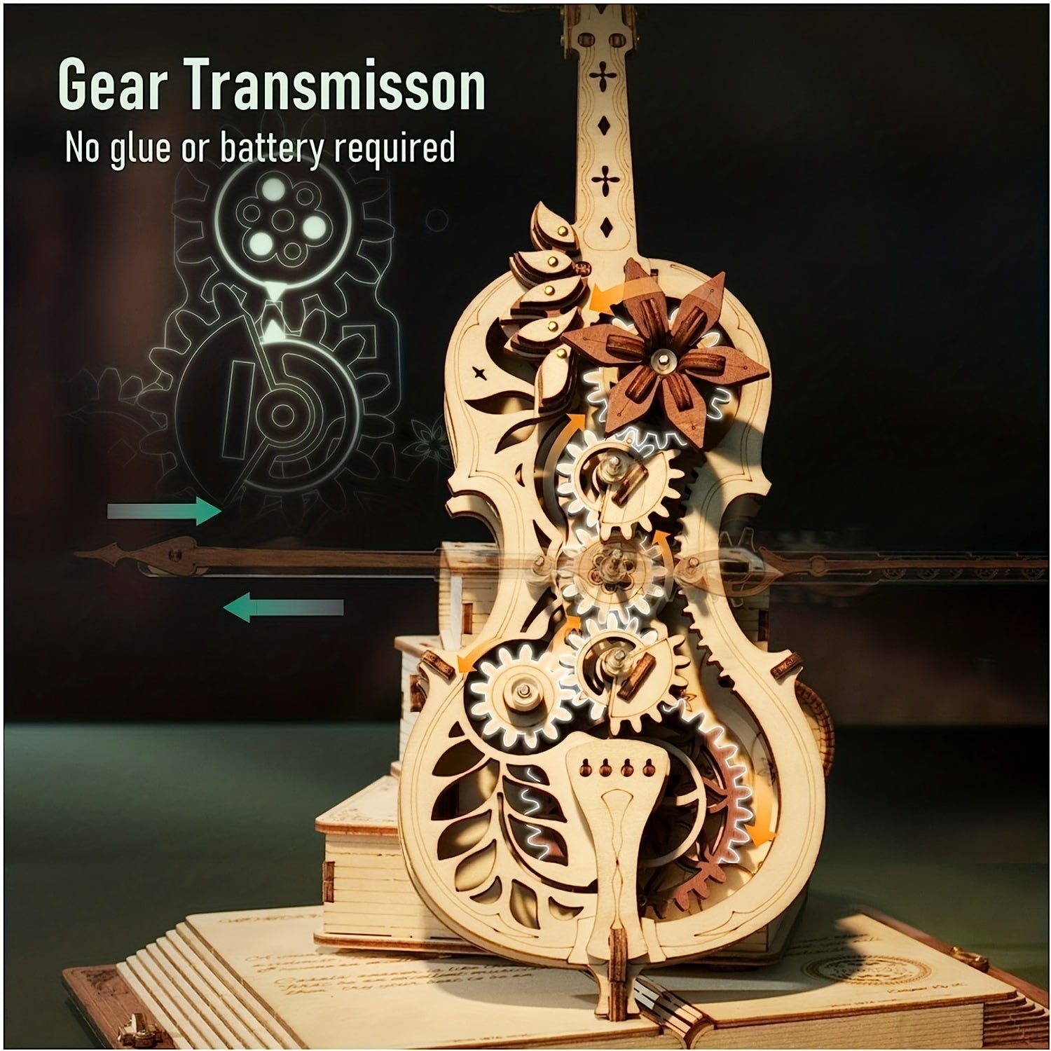 3D Wooden Cello Model Kit: Perfect Gift For Adults