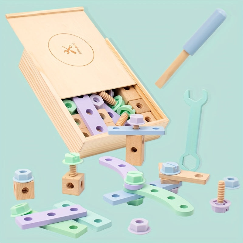 Arrival Hand Playful Nut & Screwdriver Set Wooden Toy