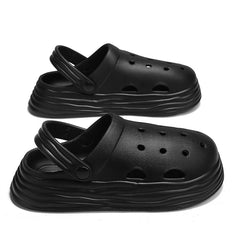Women's Platform Clogs Lightweight Solid Casual Shoes