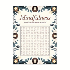Mindfulness Relax Puzzle Book: Floral Alphabetical Word Lists